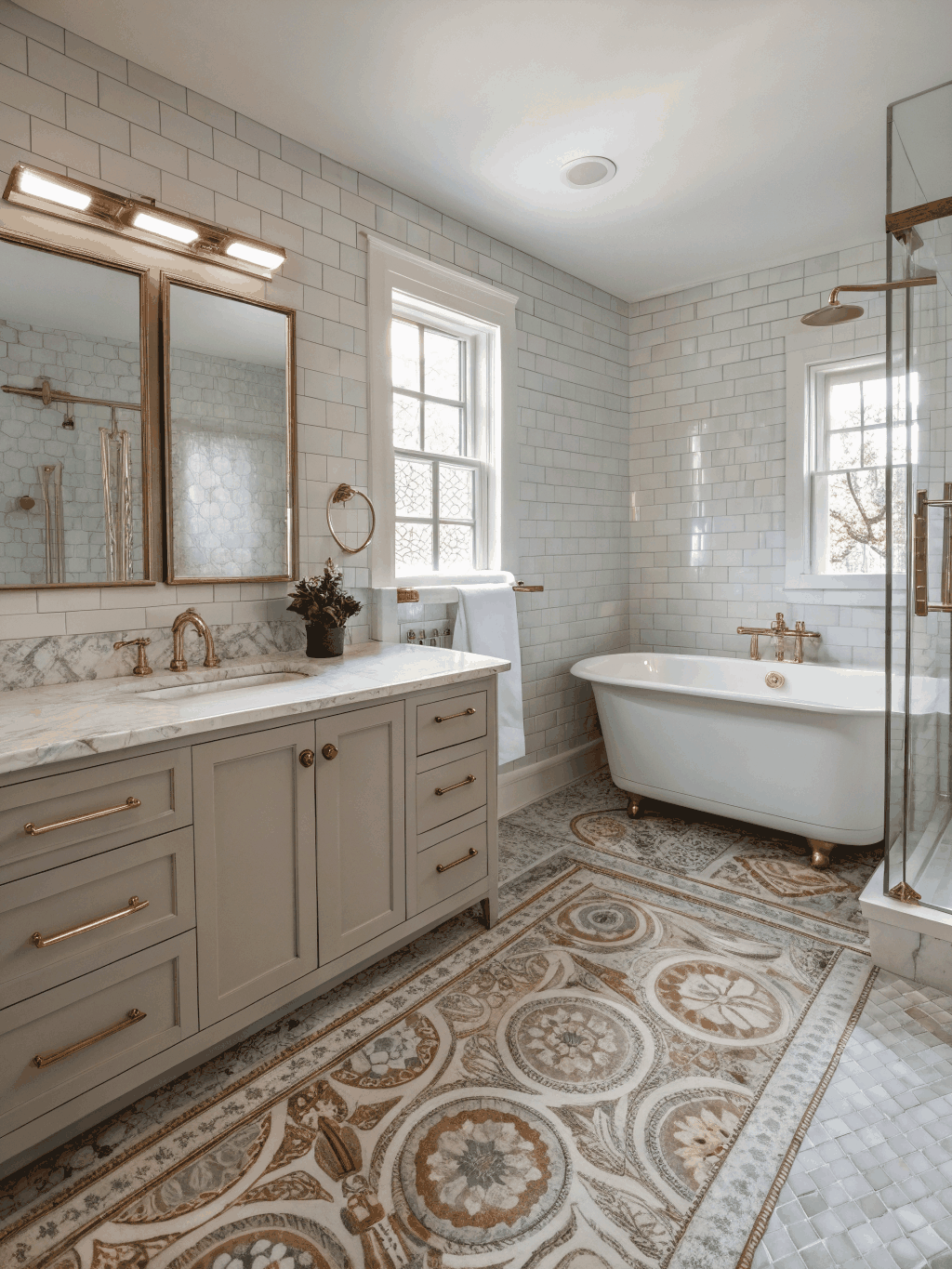 Master bathroom cabinetry with soft close drawers