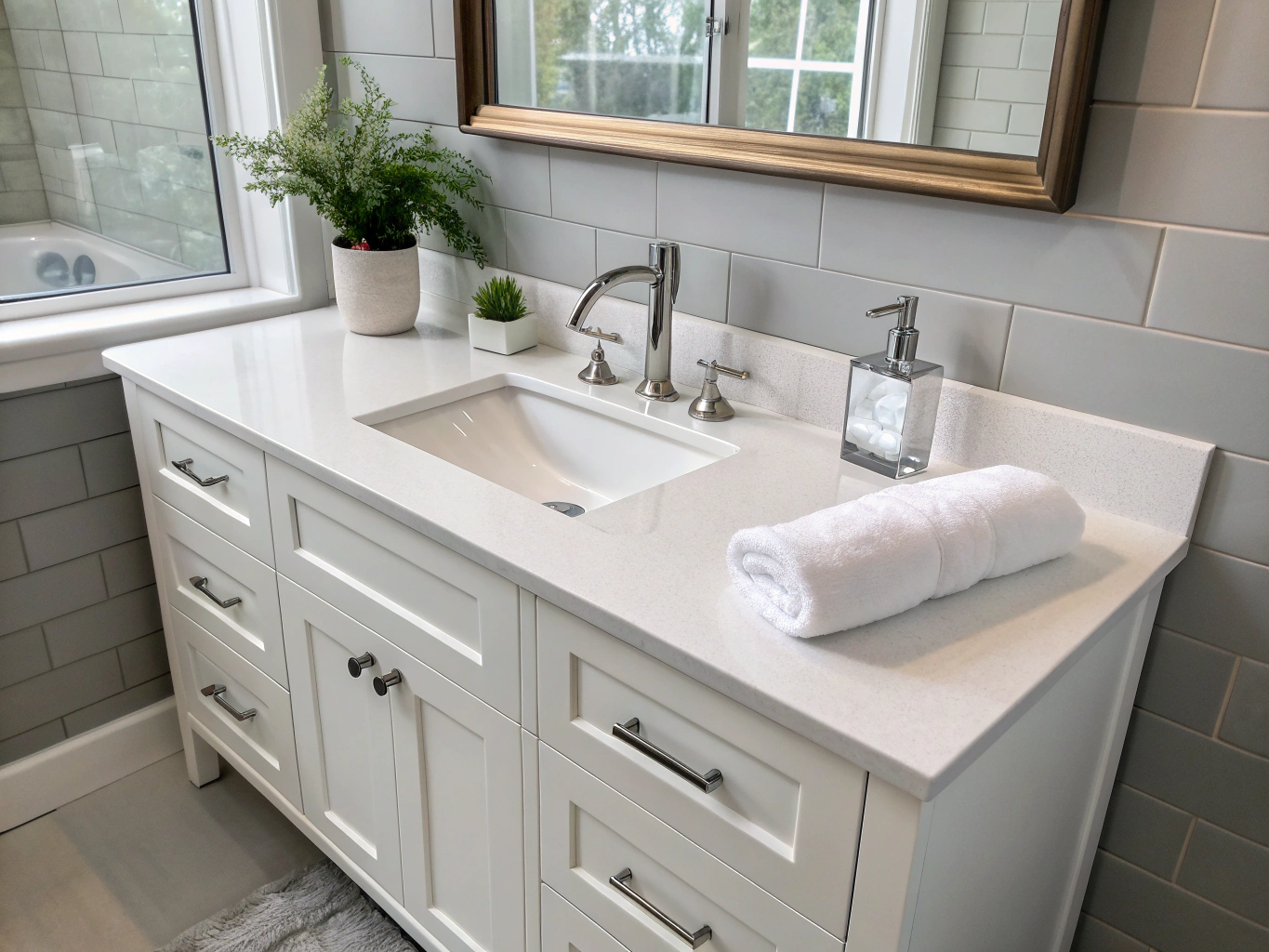 Elegant custom bathroom vanity design