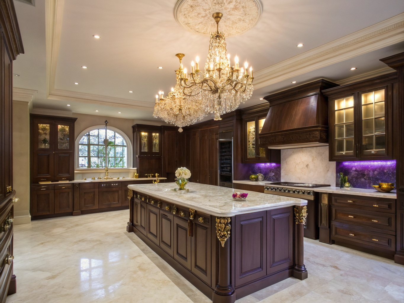 Traditional raised panel custom kitchen cabinets