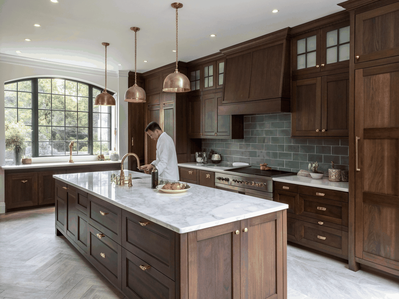 Timeless kitchen design with detailed woodwork