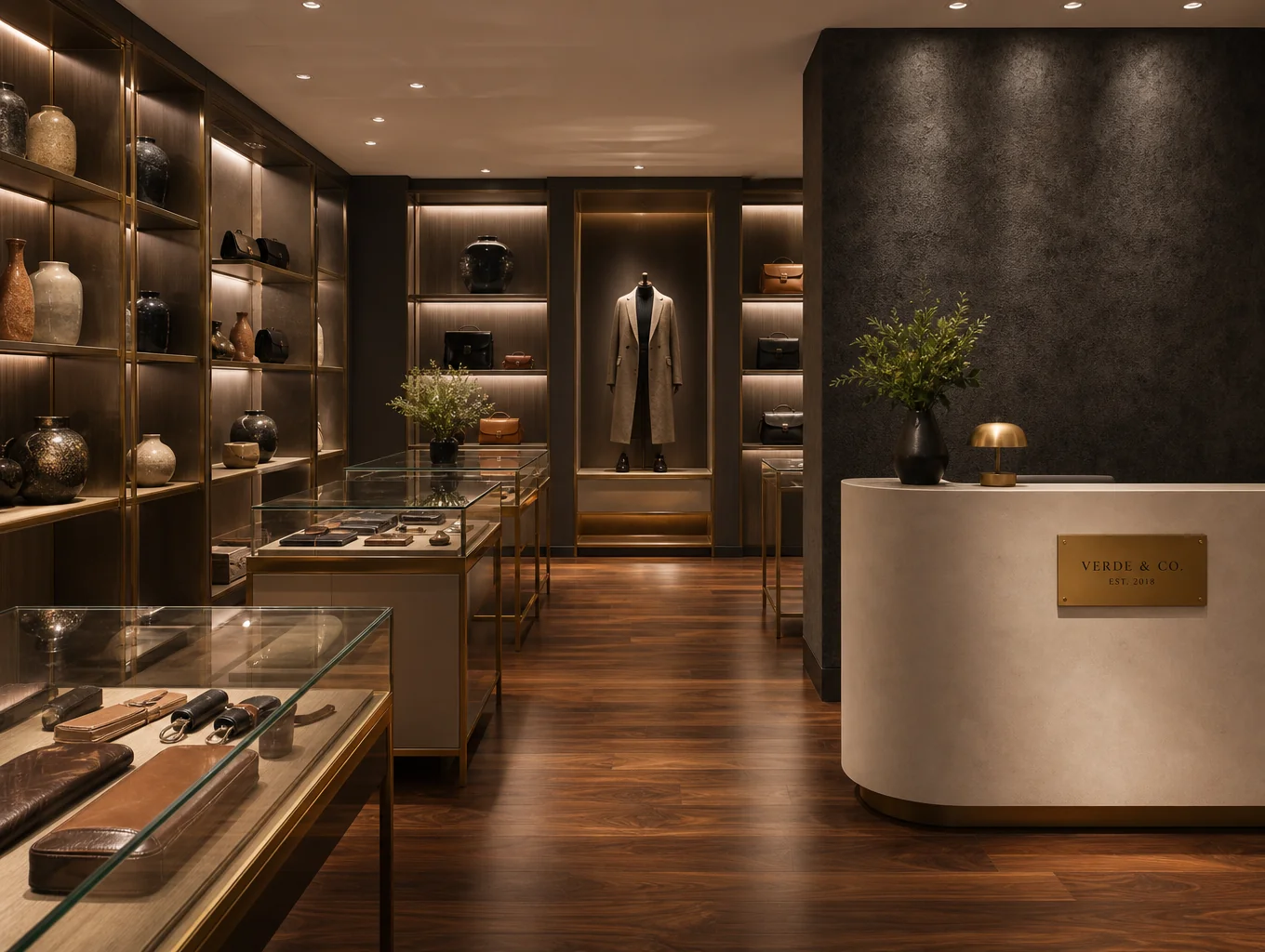 High-end commercial millwork installation
