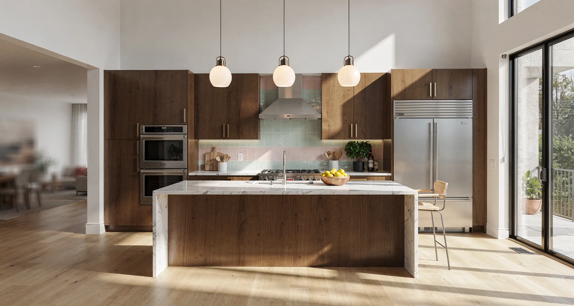 Modern custom kitchen cabinetry installation in Southern California home