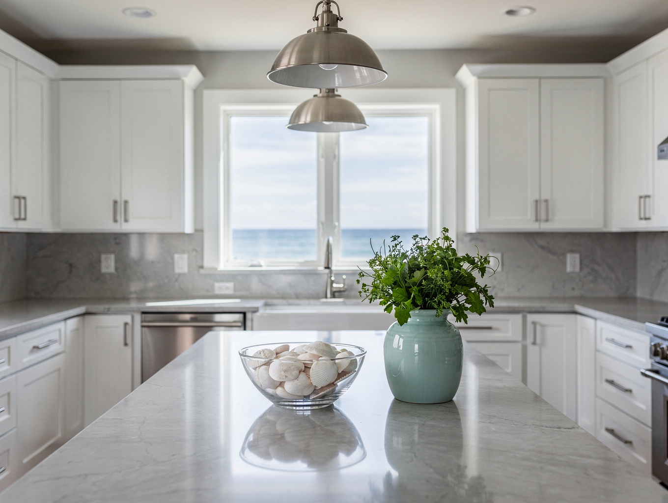 Beautiful coastal kitchen in Deerfield Beach