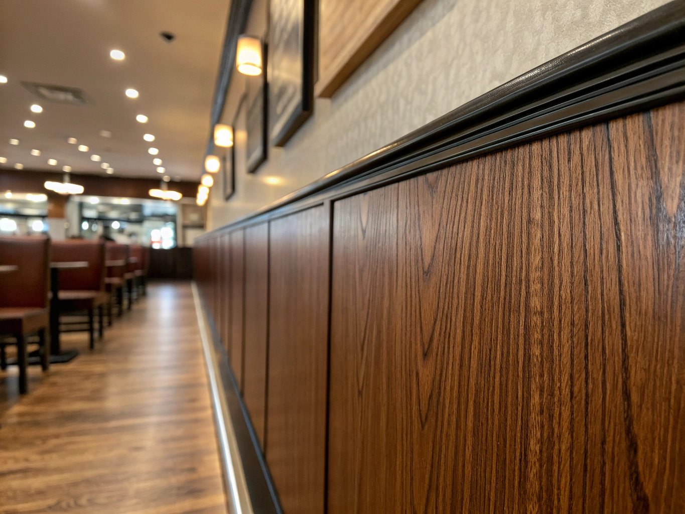 Architectural wood wall paneling and commercial trim