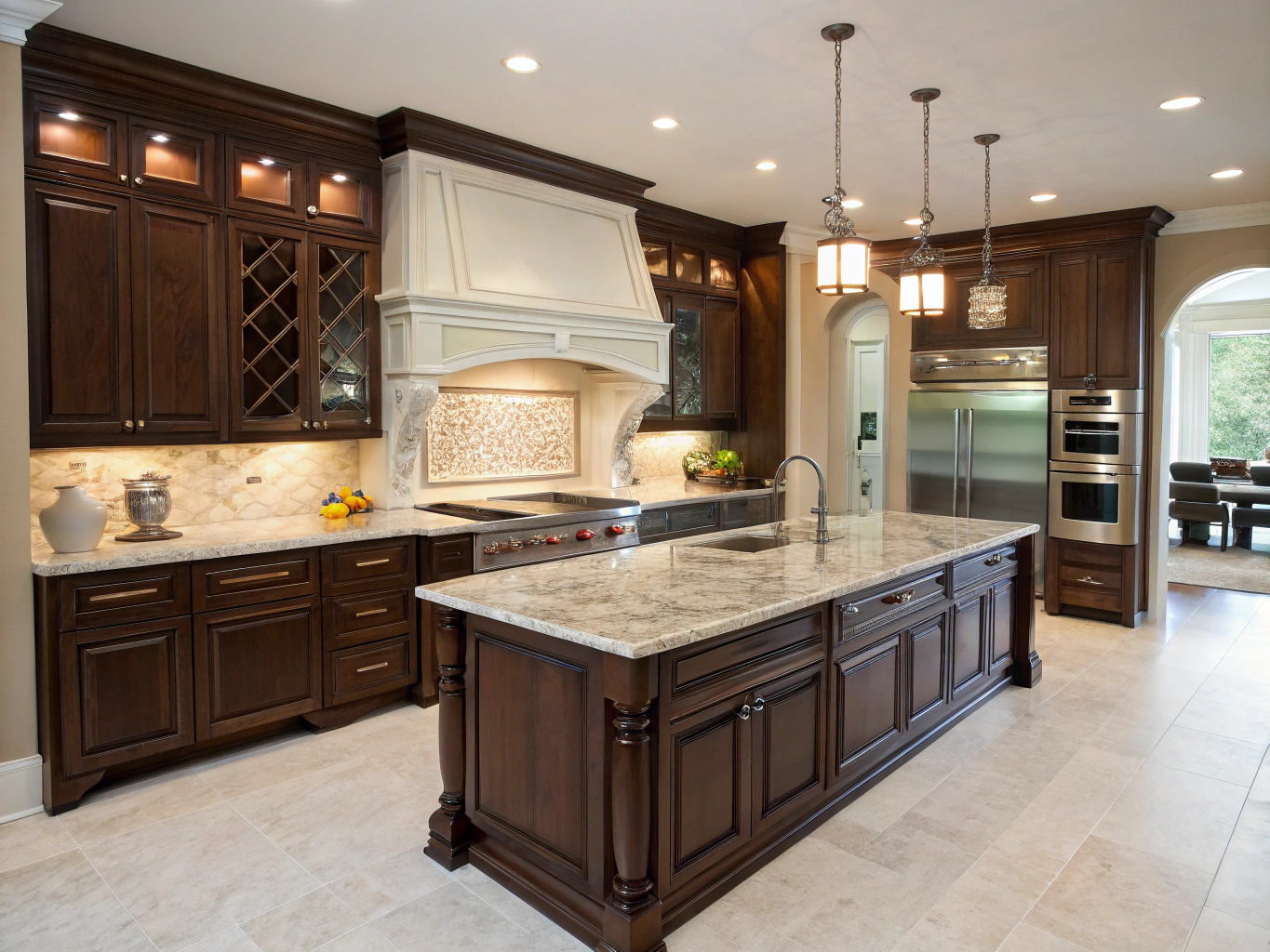 Completed kitchen renovation featuring high-end cabinetry and hardware
