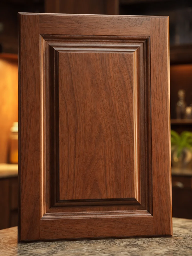 Close-up of high-quality cabinet finish and hardware