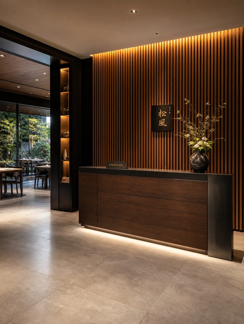 Custom commercial reception desk