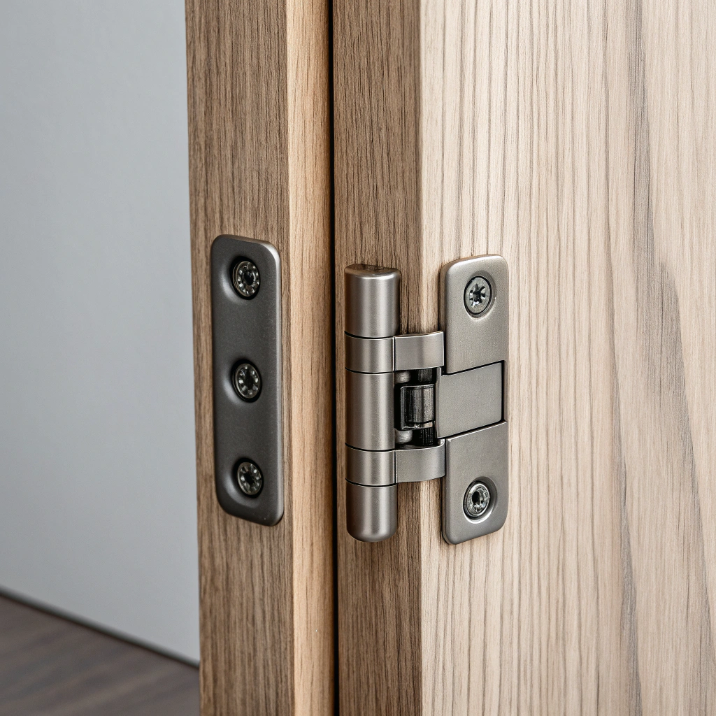 High-quality soft-close hinge mechanism installed on cabinet door