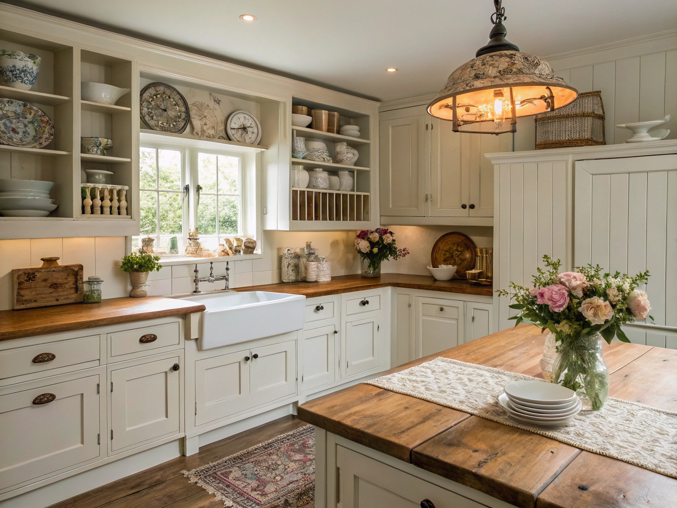 Traditional kitchen with stained oak cabinets